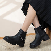 Botines de plataforma con punta redonda